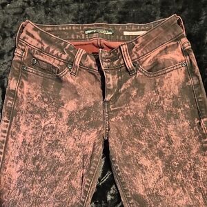 Red Acid Wash Jeans